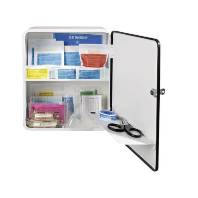 Söhngen® Erste-Hilfe-Verbandsschrank Kindergarten (Verbandschrank "Heidelberg") weiß | 302 x 362 x 140 mm