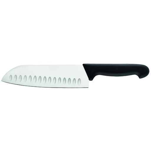 Santoku-Messer aus Edelstahl, 180 mm, schwarz
