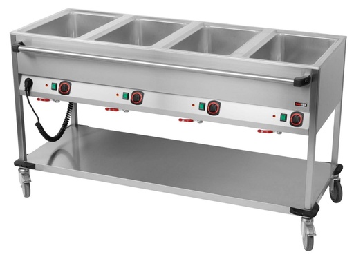 Bain-Marie-Wagen-Fahrbar 4x GN 1/1