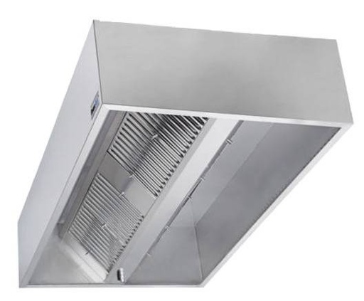 Deckenhaube ohne Motor | Edelstahl | Filter Typ B | Filter: 4 | 1200 x 1800 x 450 mm