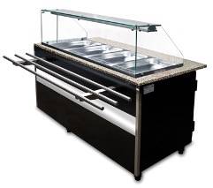 Kühltheke Gastroline mit Tablett Rutsche | 726 Liter Volumen | 2000x800x850  mm