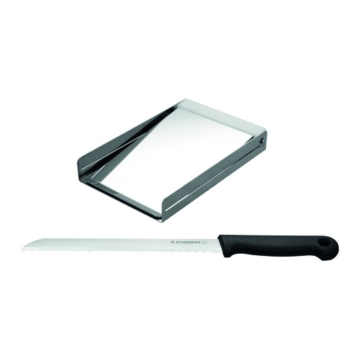 Brezel-Schneide-Set aus Edelstahl, 310 × 125 mm