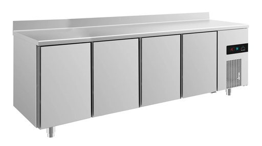 Kühltisch -2 bis +8°C 2330x700x850mm mit 4 Türen u. Aufkantung
