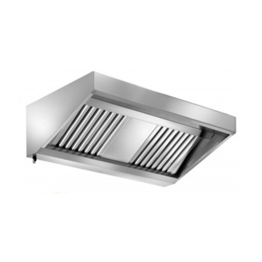 Wandhaube mit Motor | Edelstahl | Filter Typ B | Filter: 4 | 2200 x 900 x 450 mm