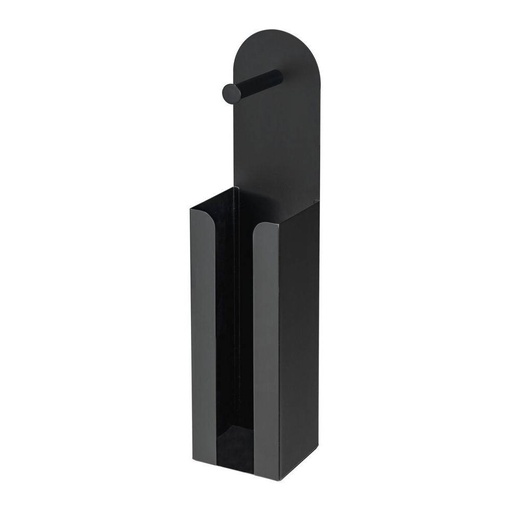 2in1 Toilettenpapier-Rollen-Ersatzhalter für 3 Rollen mit ToilettenpapierRollenhalter für 1 Rolle, "Agira", Metall | schwarz