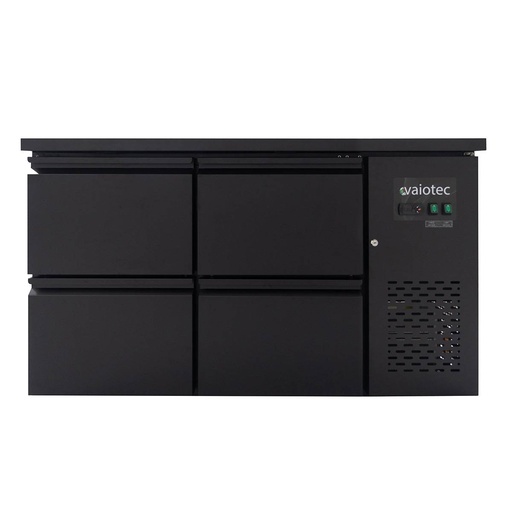 Barkühltisch schwarz / 4 Schubladen - 280 L, 1465 x 520 mm