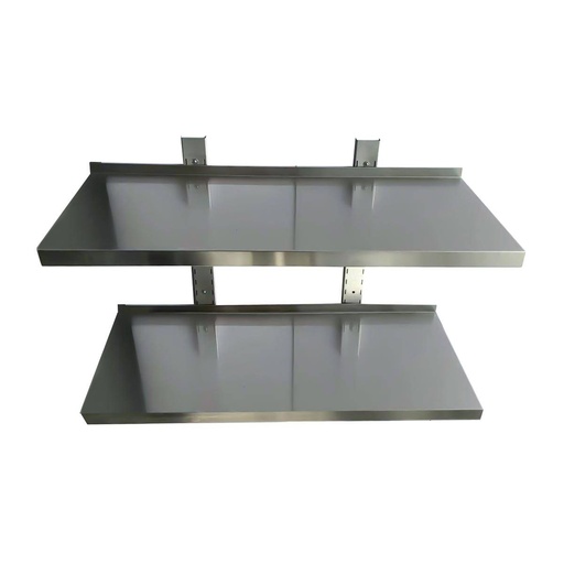 Wandbord inkl. Konsolen zur Wandbefestigung / 2 Etagen, 1600 x 400 mm