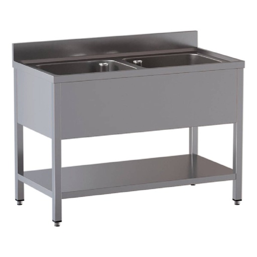TOPLINE Spültisch / 2 Becken, 1000 x 700 mm