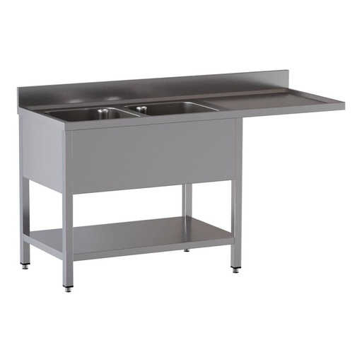 TOPLINE Spülcenter / 2 Becken links, 2000 x 700 mm