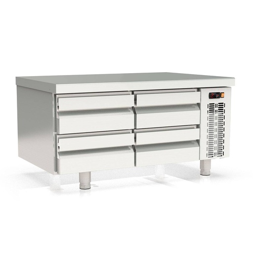 TOPLINE Unterbaukühltisch (Slim) / 2-fach GN 1/1 mit 4 Schubladen, 1200 x 700 mm