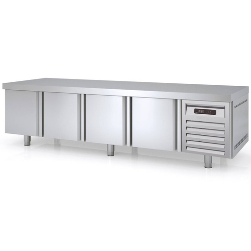 TOPLINE Unterbaukühltisch / 4-fach GN 1/1 mit 4 Türen, 2245 x 700 mm