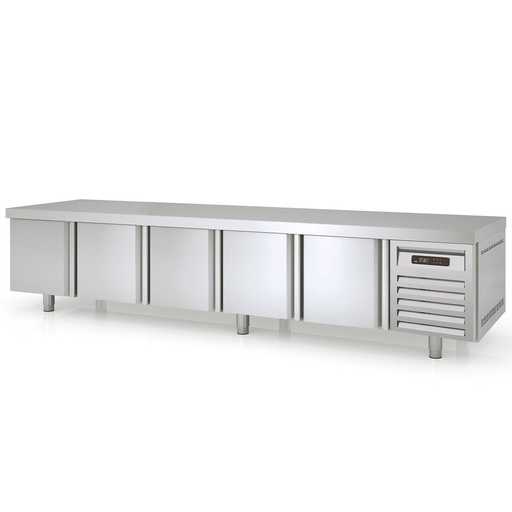 TOPLINE Unterbaukühltisch / 5-fach GN 1/1 mit 5 Türen, 2695 x 700 mm