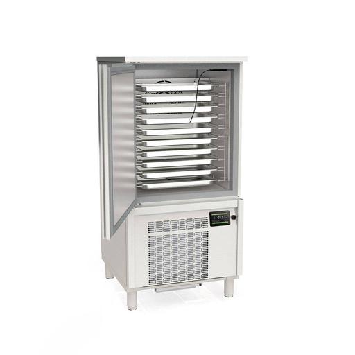 TOPLINE Schockfroster Edelstahl, für 10x GN1/1 (40 mm) oder 10x EN 60x40, 800 x 800 mm