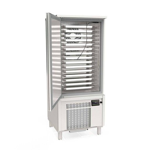 TOPLINE Schockfroster Edelstahl, für 15x GN1/1 (40 mm) oder 15x EN 60x40, 800 x 800 mm