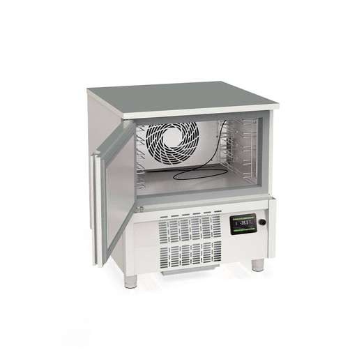 TOPLINE Schockfroster Edelstahl, für 5x GN1/1 (40 mm) oder 4x EN 60x40, 800 x 800 mm