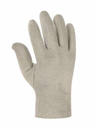 Baumwoll-Jersey-Handschuh rohweiß, "mittelschwer" | Größe 8
