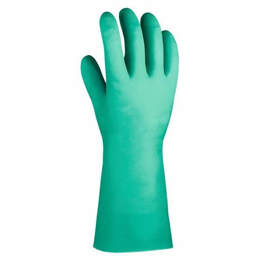 Chemikalienschutzhandschuhe aus Nitril, ca. 32 cm lang, grün | Größe: 08