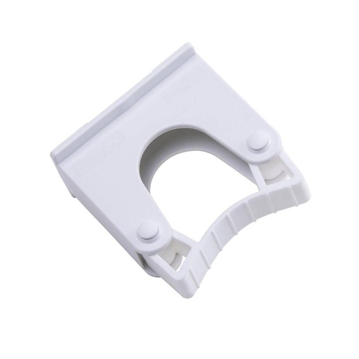 Toolflex Gerätehalterung 20 - 30 mm für Alu-Schiene | Halter weiß, Gummi weiß