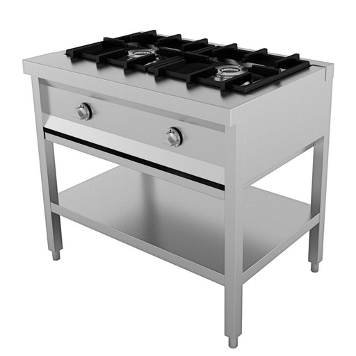Tisch für Pfannenkuchen 2 Brenner, 895 x 600 x 800 mm