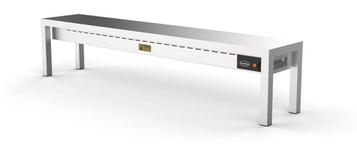 Aufsatzbord Keramisch aus Edelstahl, 250 W, 1600 x 300 x 350 mm