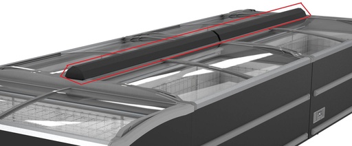 Tiefkühltruhe Verbindung 2500 für 7072.0115, 2500 mm, schwarz