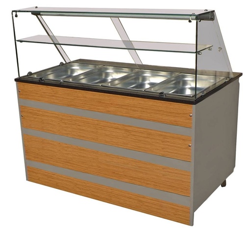 Gekühltes Büffet GN 4/1, 1400 x 800 x 850 mm, braun