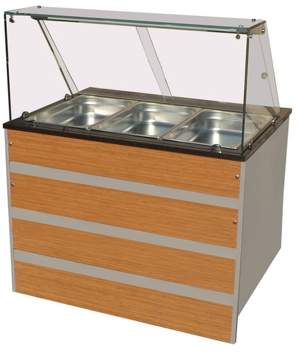 Heißes Büffet GN 3/1, 1070 x 800 x 850 mm, braun