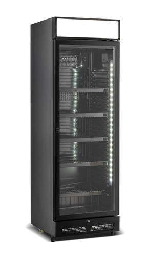 Kühlschrank 1, 650 x 595 x 1950 mm, 400 L, schwarz