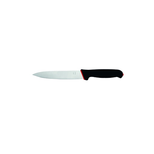 Gemüsemesser aus Kunststoff, 100 mm, schwarz-rot