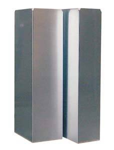 Viereckiges Abflussrohr 450 aus Aluminium, 450 x 450 mm