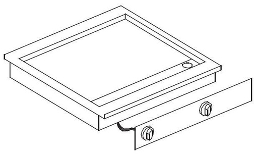 Elektro Grillplatte aus Edelstahl, 625 x 600 x 181 mm