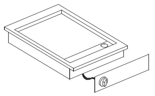 Elektro Grillplatte Chrom, 425 x 600 x 181 mm