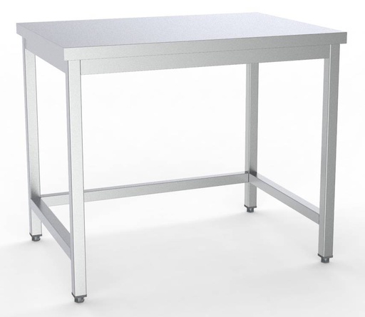 600 Arbeitstisch mit Unterbau aus Edelstahl, 800 x 600 x 850 mm