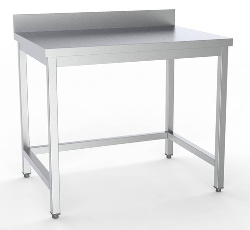 600 Arbeitstisch mit Unterbau aus Edelstahl, 2000 x 600 x 850 mm