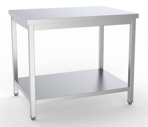 600 Arbeitstisch mit Grundboden aus Edelstahl, 2000 x 600 x 850 mm
