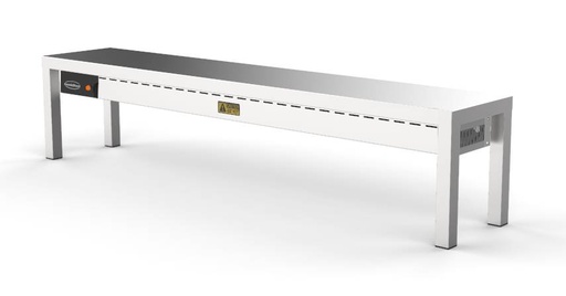 Aufsatzbord Keramisch aus Edelstahl, 250 W, 1600 x 300 x 350 mm