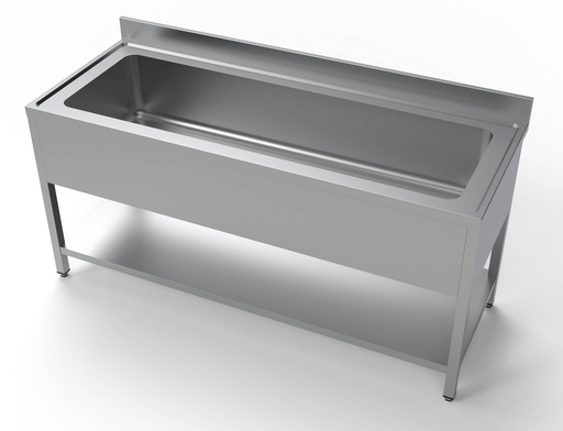 Spültisch 1800 aus Edelstahl, 1800 x 700 x 850 mm