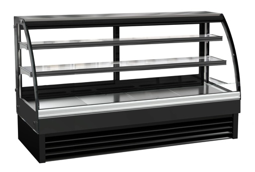 2000 Kühlvitrine rund, 2000 x 680 x 1200 mm, 400 L, schwarz
