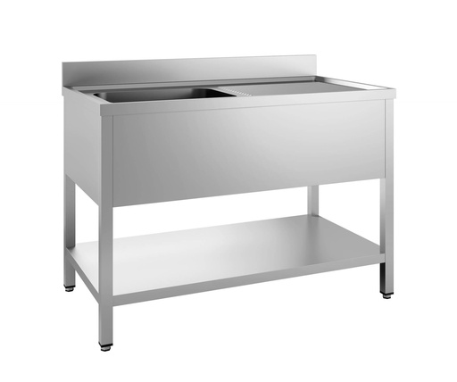 700 Spültisch Grundboden Demontabel links, 1600 x 700 x 850 mm