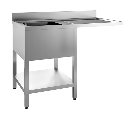 700 Spültisch Grundboden links, 1200 x 700 x 850 mm