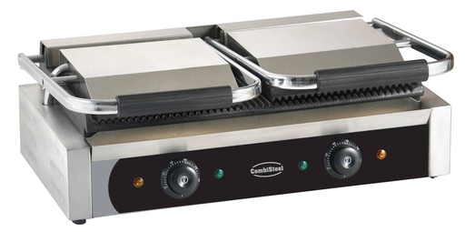 Kontaktgrill Doppelt aus Edelstahl, 580 x 410 x 190 mm