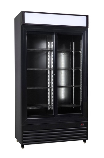 Kühlschrank mit Schiebeglastüren BEZ-780 SL, schwarz