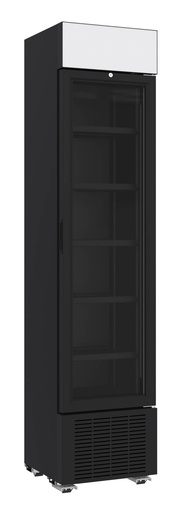 Kühlschrank 1 Glastür, 232 L, 450 x 497 x 2024 mm, schwarz
