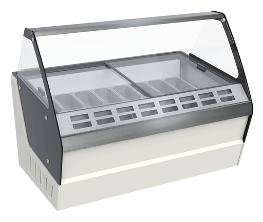 Speiseisvitrine Hawai, 16 x 5 L, 1590 x 1195 x 1335 mm, weiß