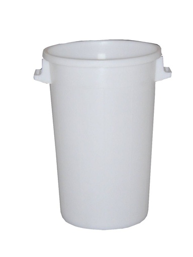 Abfallbehälter, 100 L, 530 x 660 mm, Ø 530 mm, weiß