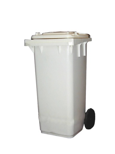 Abfallbehälter, 240 L, 570 x 730 x 1070 mm, weiß