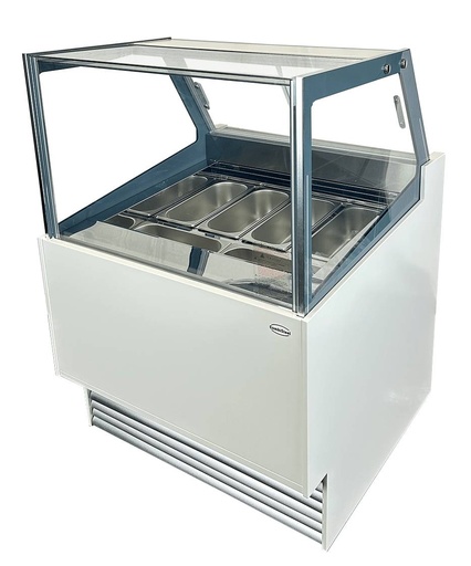 Speiseisvitrine Komodo, 6 x 5 L, 910 x 880 x 1300 mm, weiß