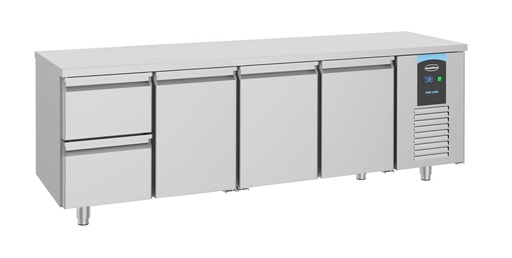 700 Kühltisch 3 Türen aus Edelstahl, 2330 x 700 x 850 mm