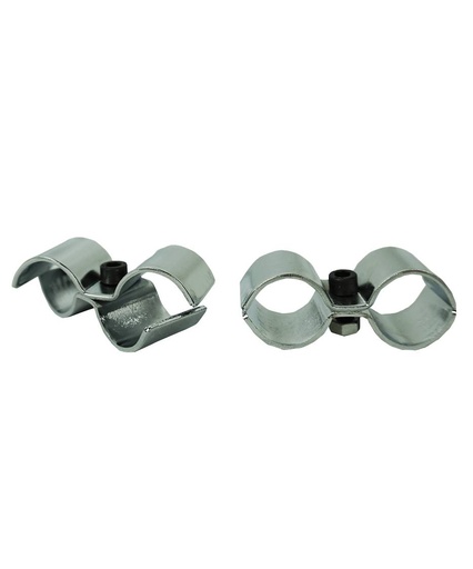 Satz mit 2 Halterungen zum Verbinden der Regale für 7530.0005-0010-0015-0020, chrom