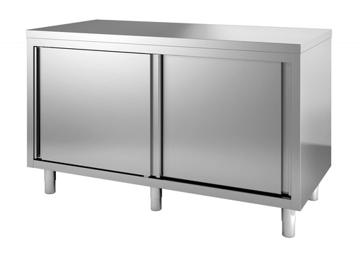 600 Arbeitstisch Schiebetüren 2500, 2500 x 600 x 850 mm